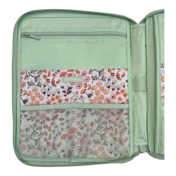 Vera Bradley Mint Pink Floral Zip Around Notepad Folio - Picture 4 of 6